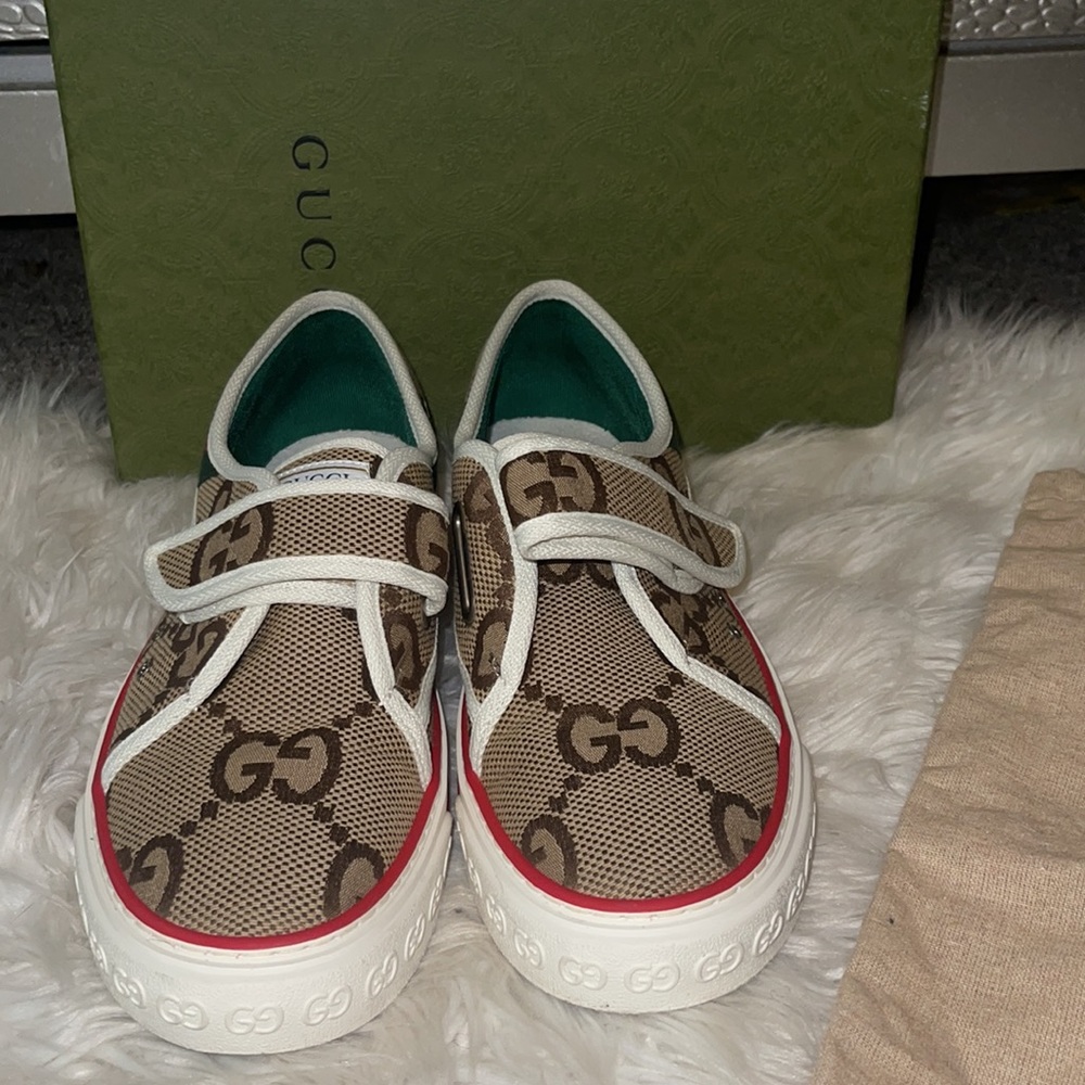 Tan GG  'Gucci Tennis 1977' Sneakers (Used)